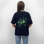 GLOW GARDEN Oversized Unisex Bio T-Shirt - Navy