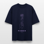 BLOOM POWER Oversized Unisex Bio T-Shirt - Navy