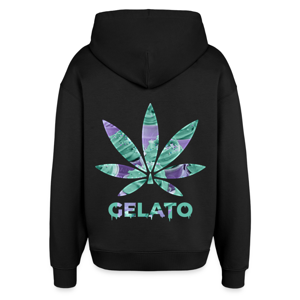 GELATO Oversized Unisex Bio-Hoodie - Schwarz