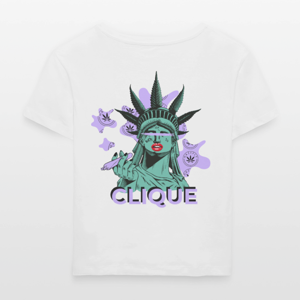 420 CLIQUE 2.0. Relaxed Frauen Bio-T-Shirt - Weiß
