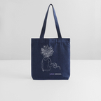 LOVE GROWS II recycelter Heavyweight Stoffbeutel - melange Blue