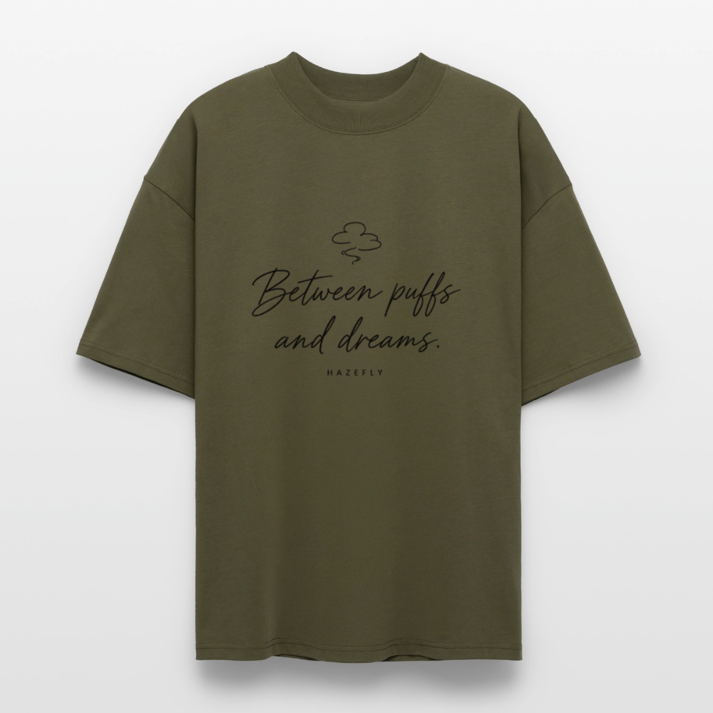 PUFFS & DREAMS Oversized Unisex Bio T-Shirt - Khaki