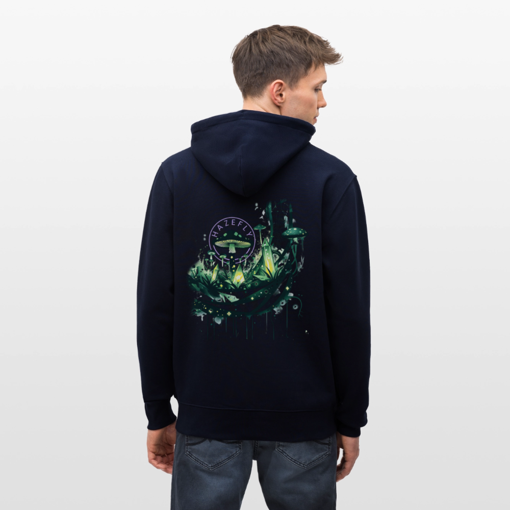 GLOW GARDEN Unisex Bio-Kapuzenjacke - Navy