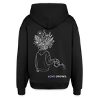 LOVE GROWS II Unisex Bio-Hoodie - Schwarz