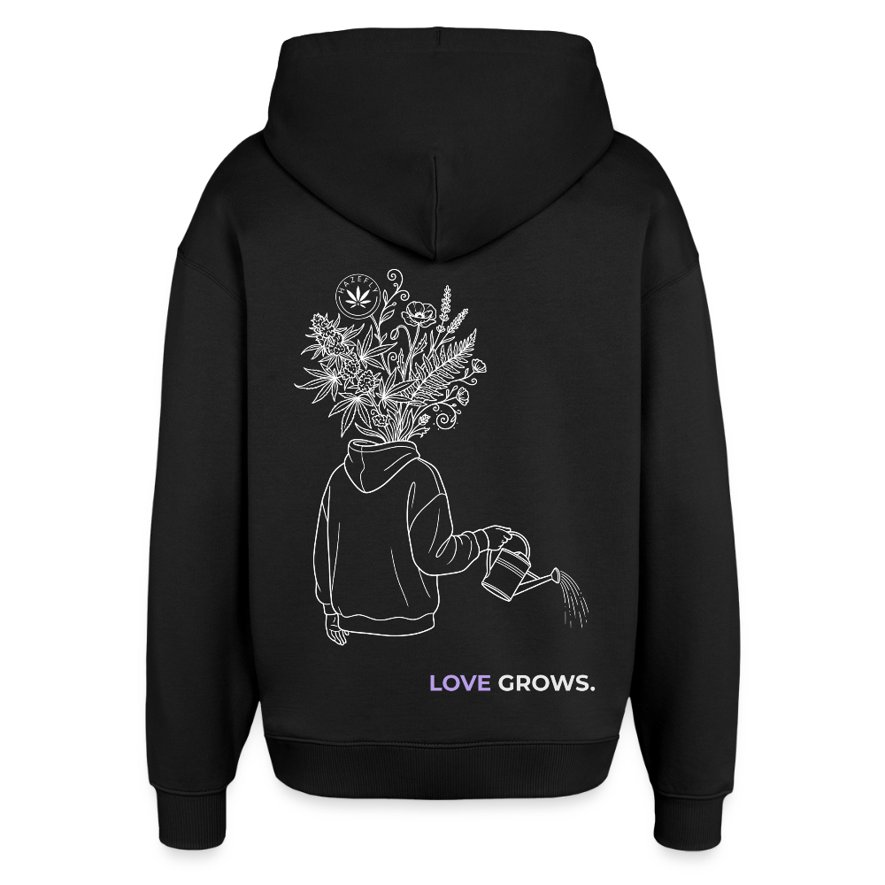 LOVE GROWS II Unisex Bio-Hoodie - Schwarz