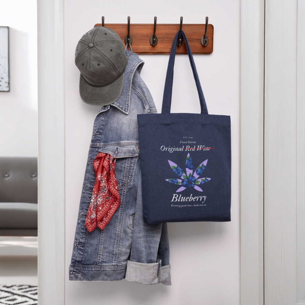 TRUE BERRY recycelter Heavyweight Stoffbeutel - melange Blue