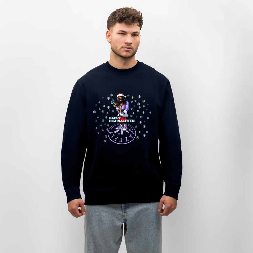HI SANTA Unisex Bio-Sweatshirt - Navy