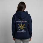 TRUE LEMON Oversized Unisex Bio-Hoodie - Navy
