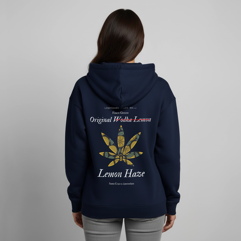 TRUE LEMON Oversized Unisex Bio-Hoodie - Navy