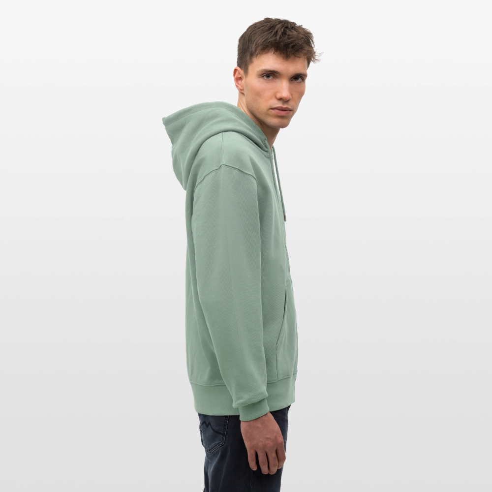 GREEN CULT Unisex Bio-Kapuzenjacke - Helles Graugrün