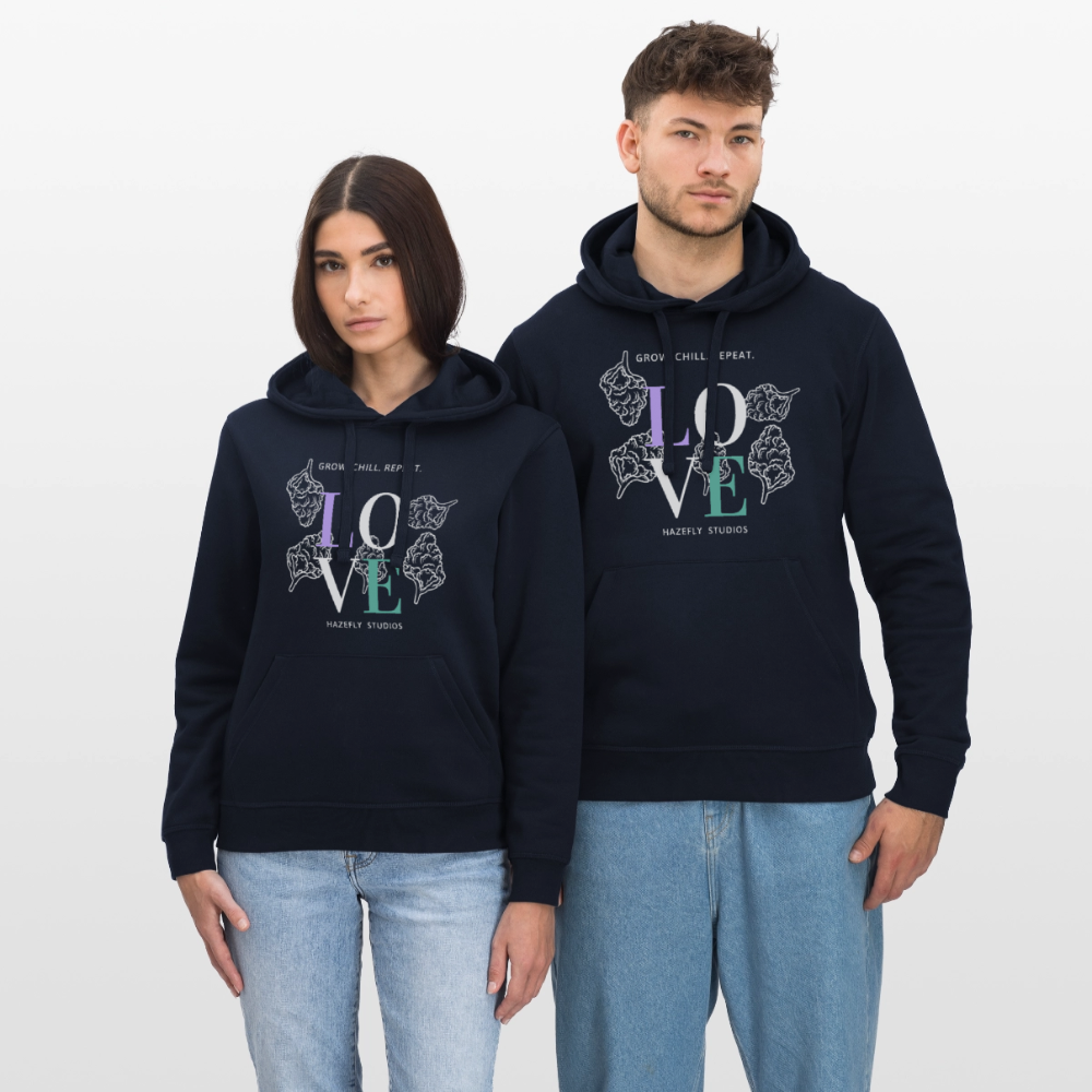 GROW. CHILL. REPEAT. Unisex Bio-Hoodie - French Navy