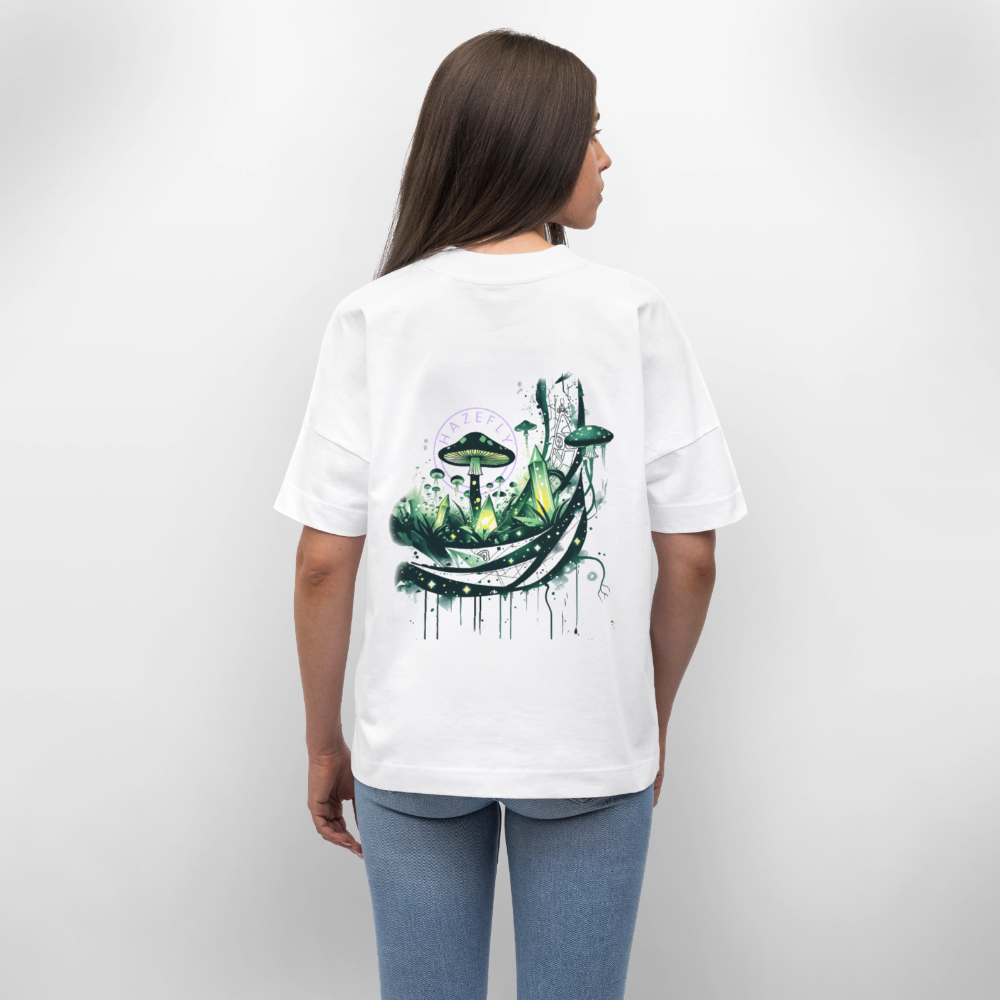 GLOW GARDEN Oversized Unisex Bio T-Shirt - Weiß