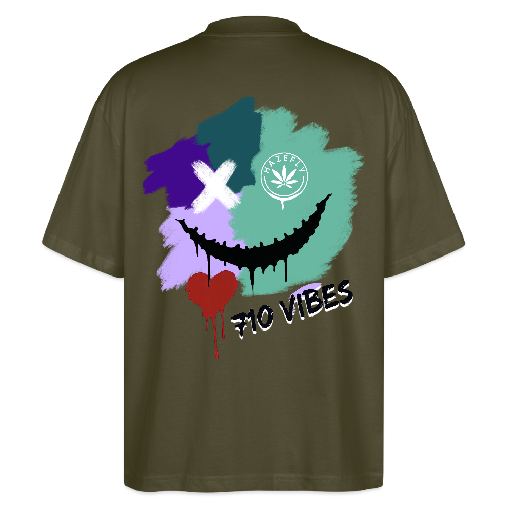 710 VIBES Oversized Unisex Bio T-Shirt - Khaki