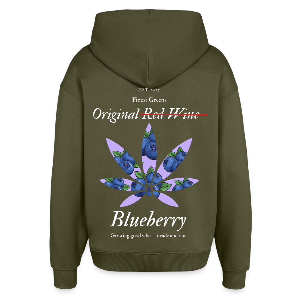 TRUE BERRY Oversized Unisex Bio-Hoodie - Khaki