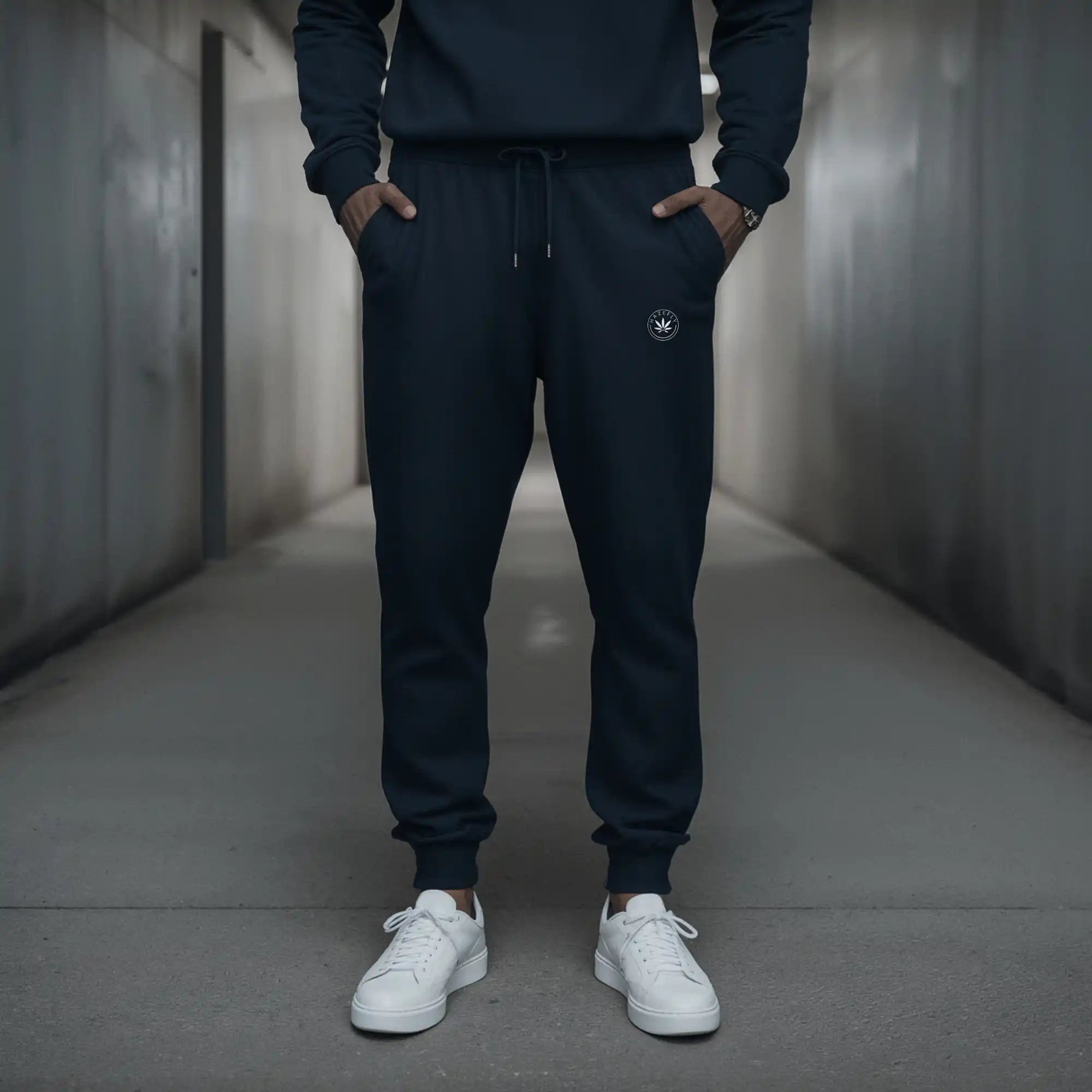 HAZEFLY LOGO WHITE Unisex Bio Jogginghose