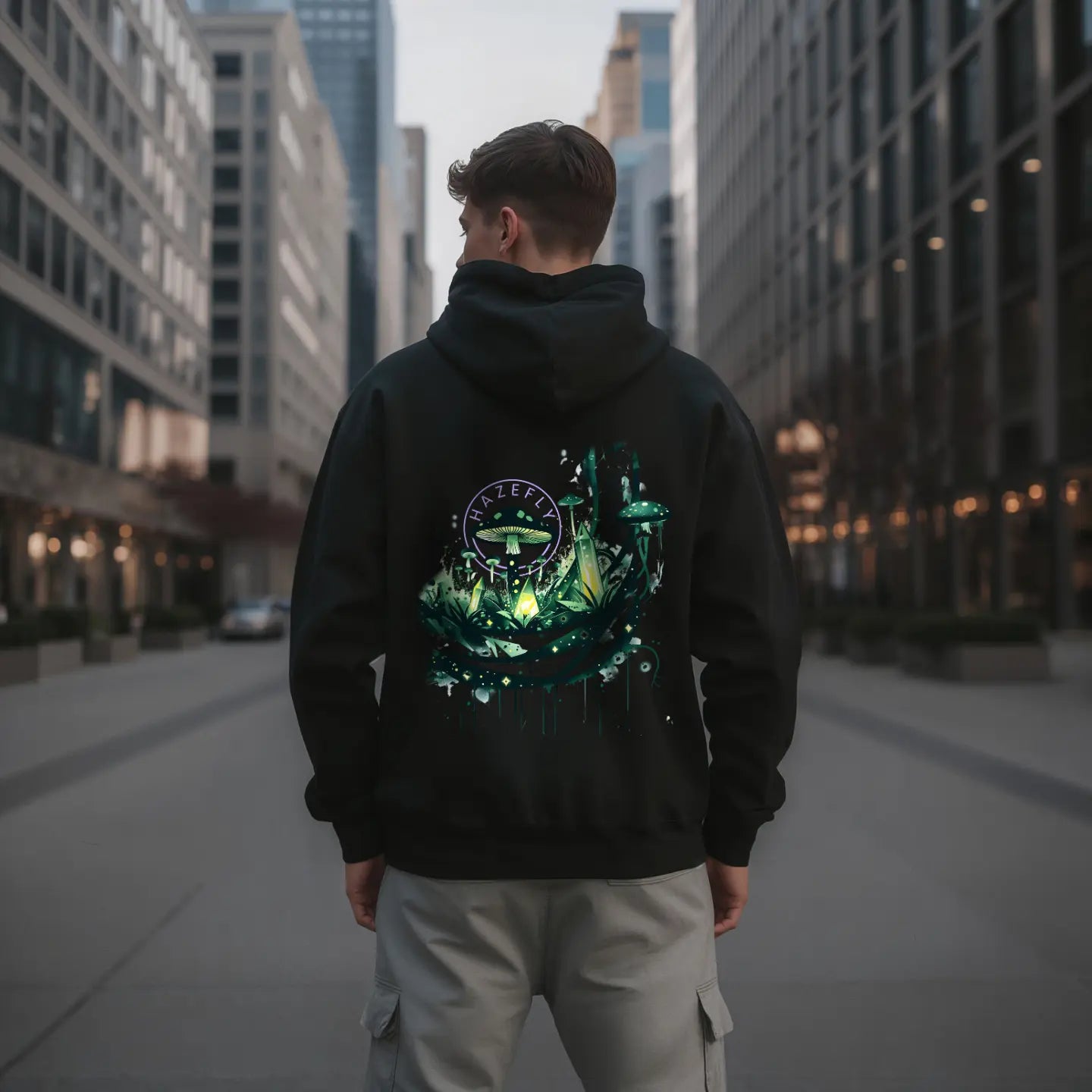 GLOW GARDEN Unisex Bio-Kapuzenjacke