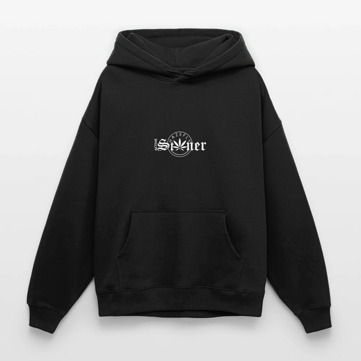 ACTIVE STONER Oversized Unisex Bio-Hoodie - Schwarz