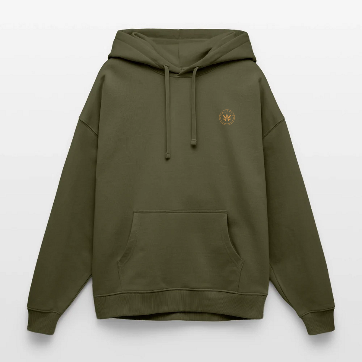 GIRL SCOUT COOKIES Oversized Unisex Bio-Hoodie - Khaki - Front