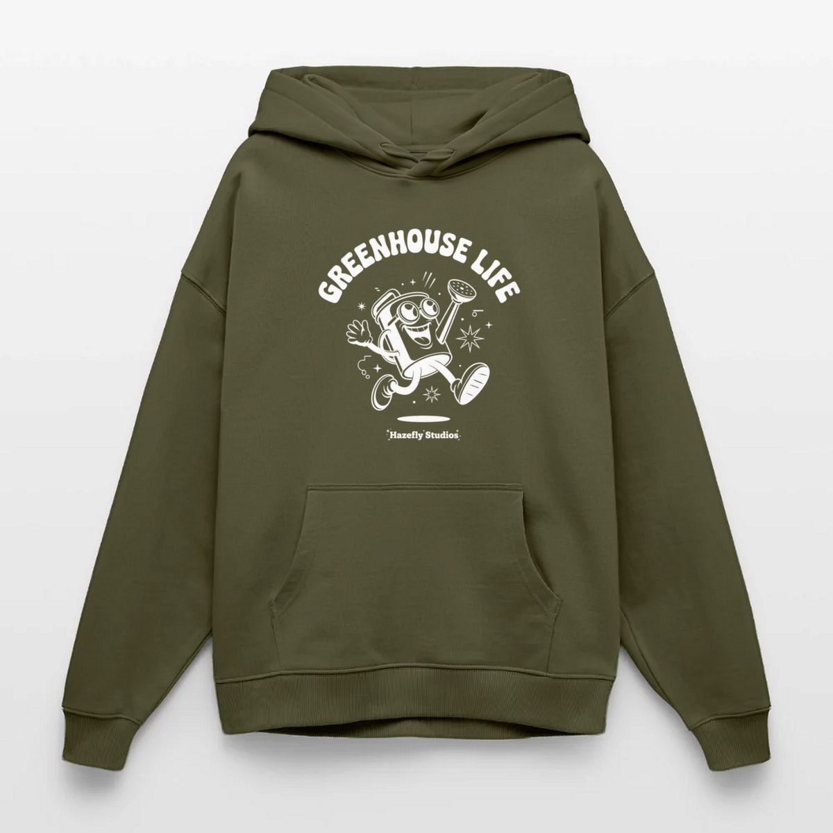 GREENHOUSE LIFE Oversized Unisex Bio-Hoodie - Khaki