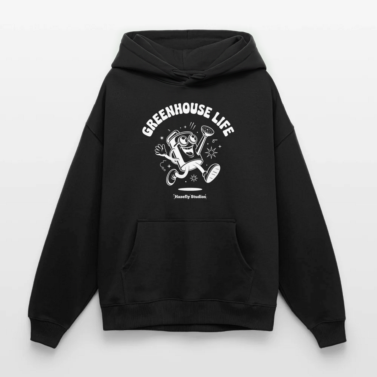 GREENHOUSE LIFE Oversized Unisex Bio-Hoodie - Schwarz