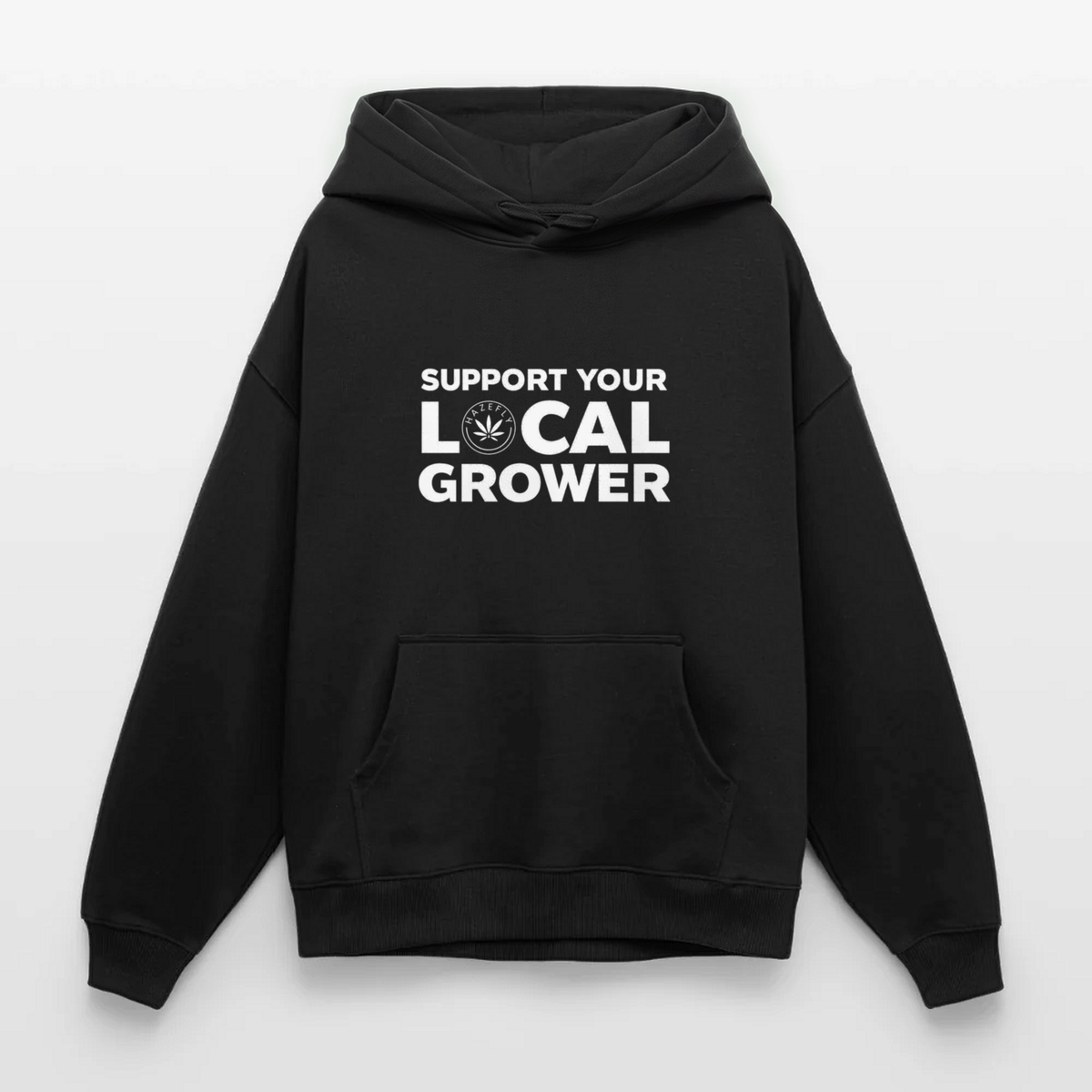 LOCAL GROWER Oversized Unisex Bio-Hoodie - Schwarz