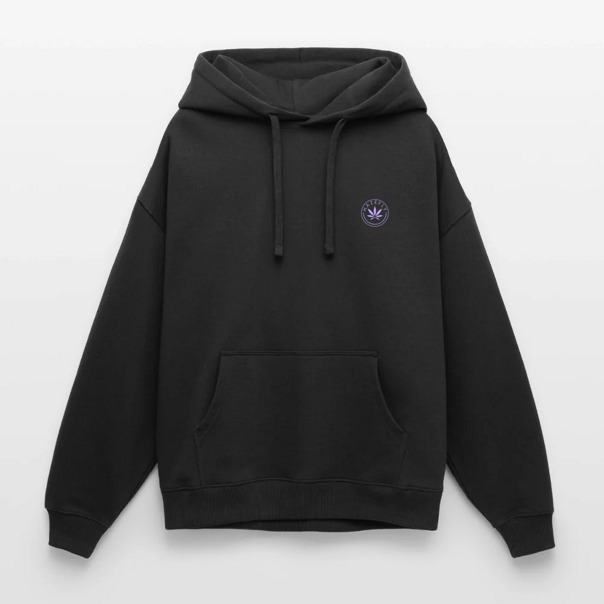 RUNTZ Oversized Unisex Bio-Hoodie - Schwarz - Front