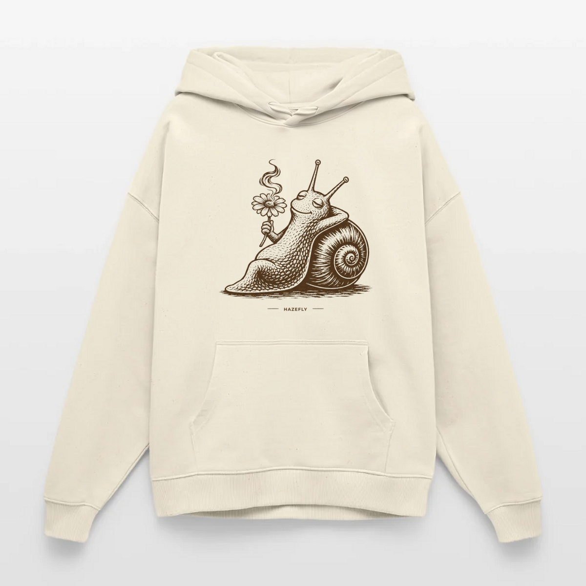 SLOW BURN Oversized Unisex Bio-Hoodie - Natur