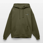 TRUE BERRY Oversized Unisex Bio-Hoodie - Khaki - Front