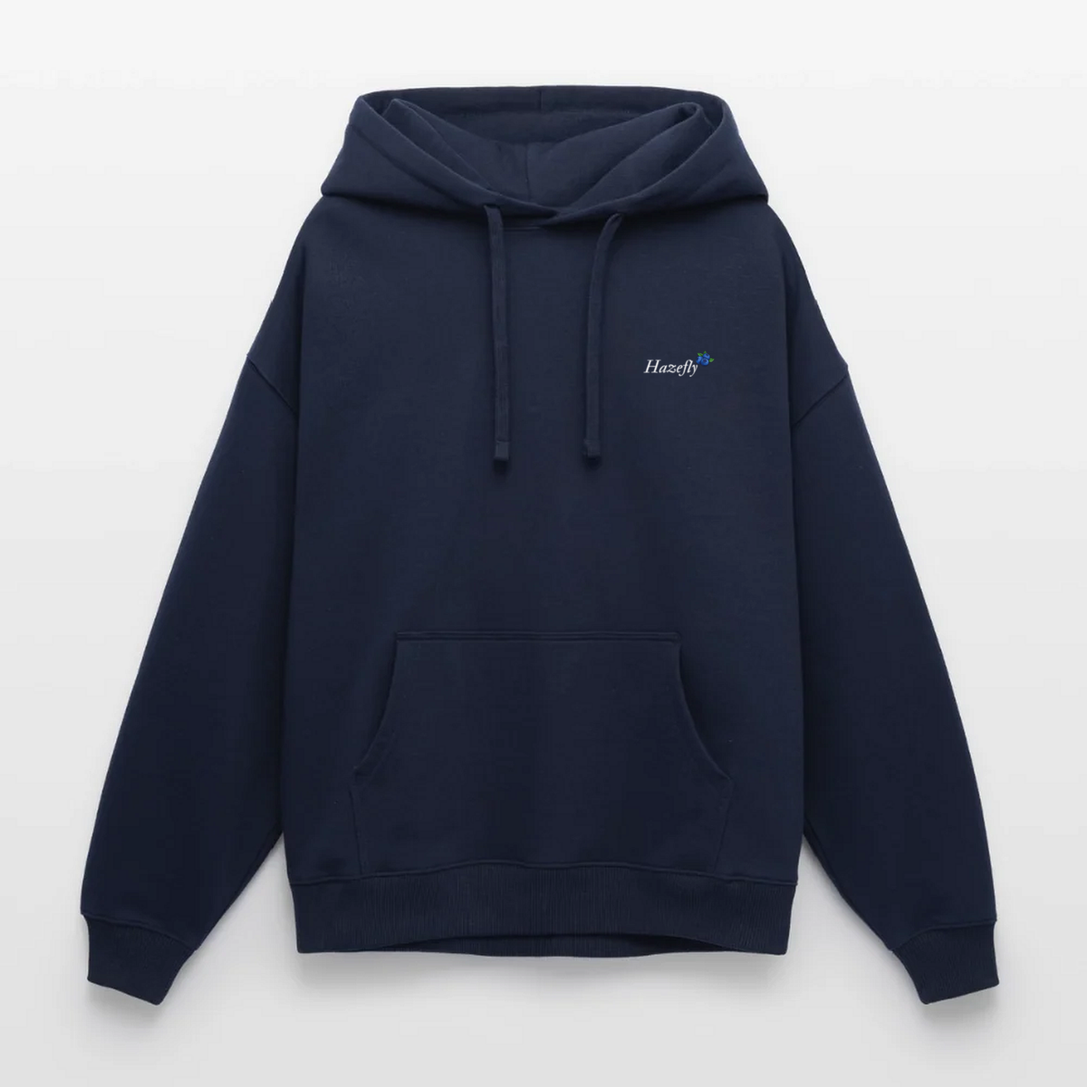 TRUE BERRY Oversized Unisex Bio-Hoodie - Navy - Front