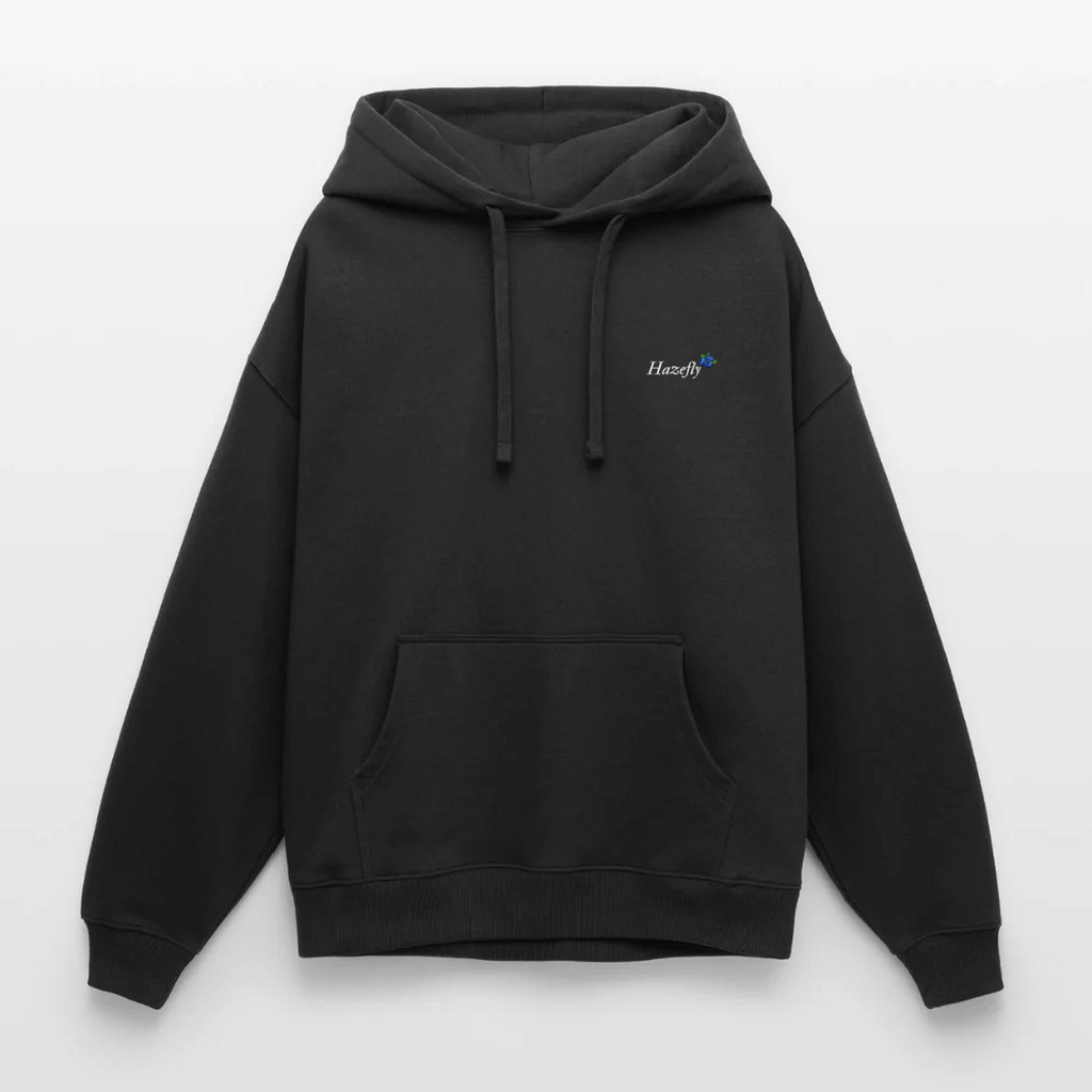 TRUE BERRY Oversized Unisex Bio-Hoodie - Schwarz - Front