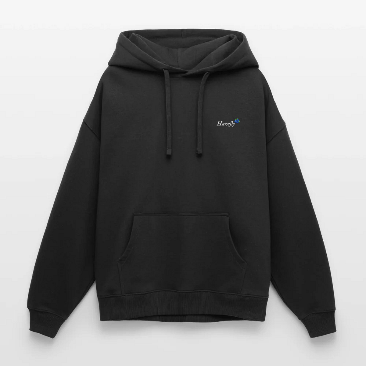 TRUE BERRY Oversized Unisex Bio-Hoodie - Schwarz - Front