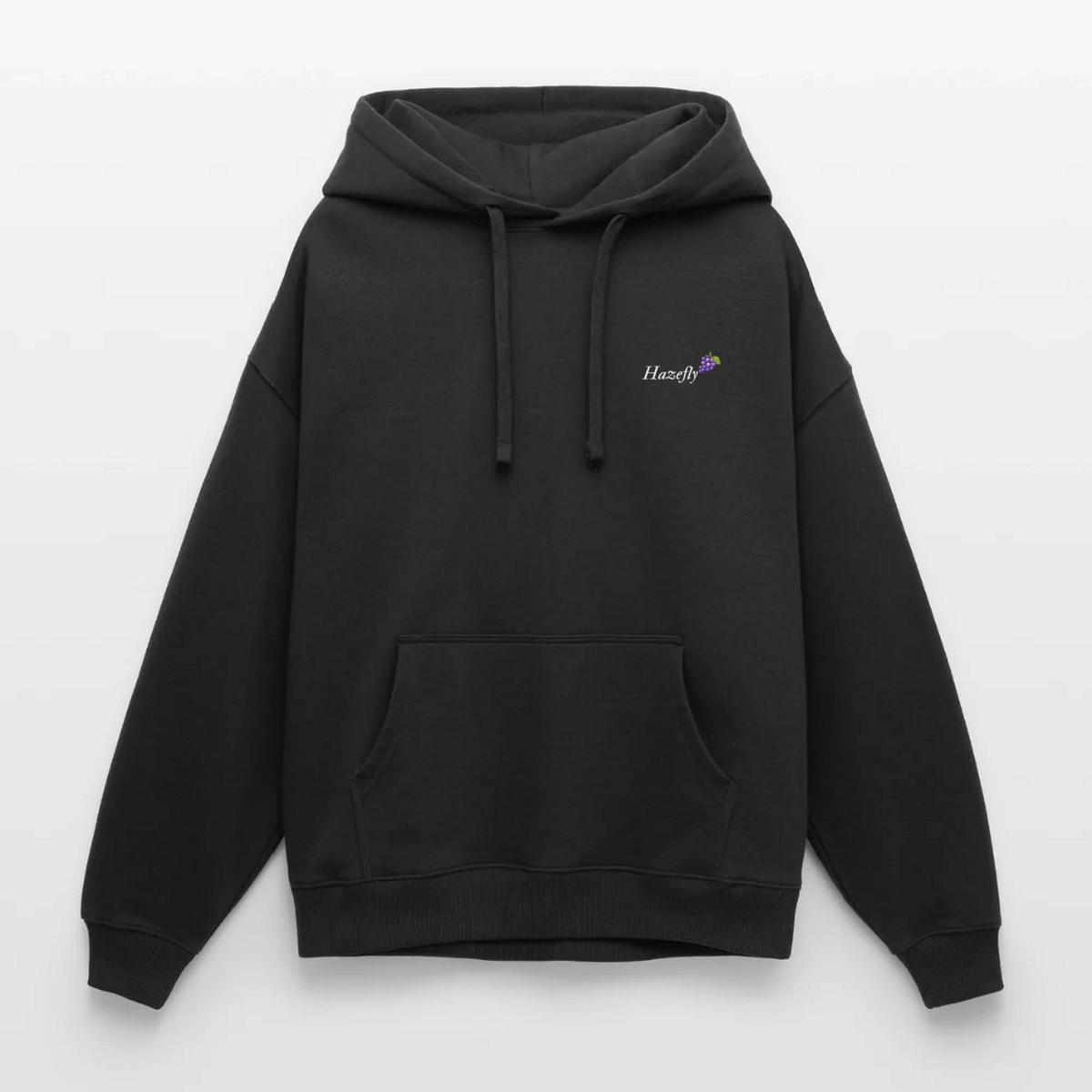 TRUE GRAPE Oversized Unisex Bio-Hoodie - Schwarz - Front
