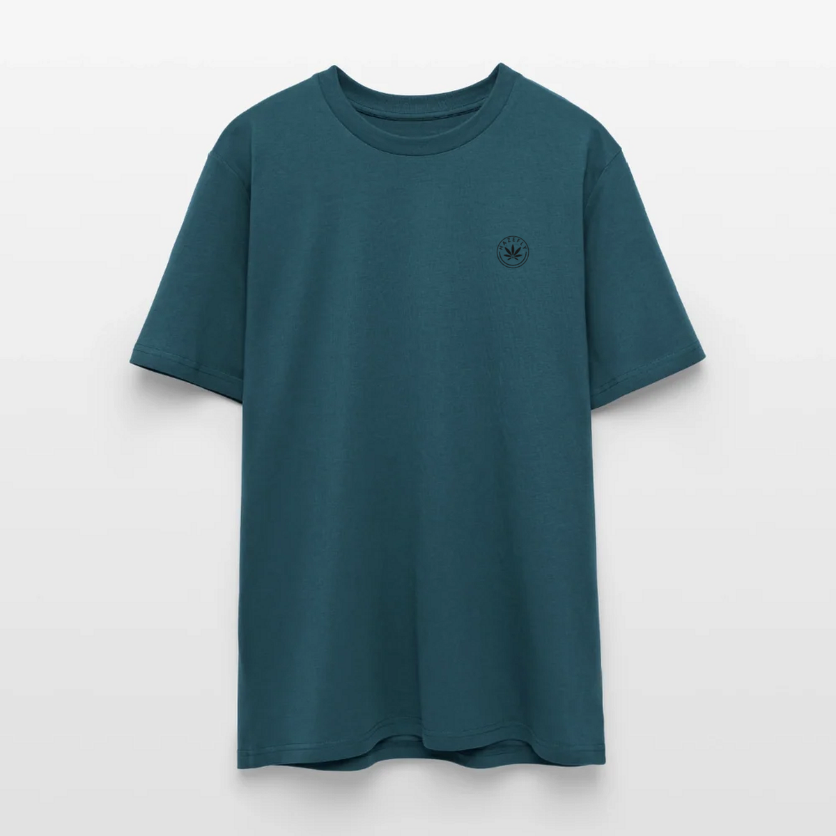 HAZEFLY LOGO BLACK Regular T-Shirt Dunkles Petrol, Vorderseite mit Hazefly-Logo