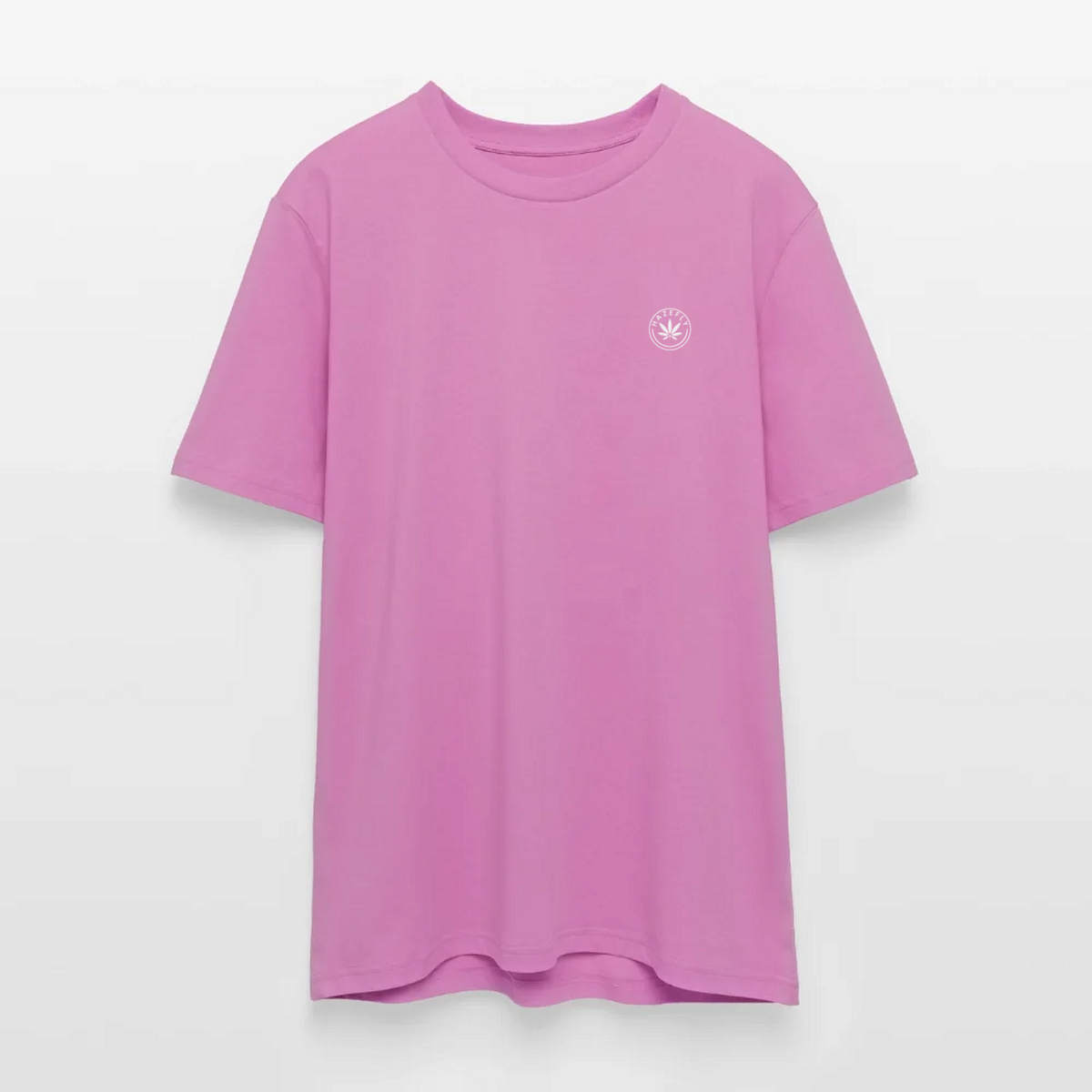 HAZEFLY LOGO WHITE Regular T-Shirt Pink, Vorderseite mit Hazefly-Logo