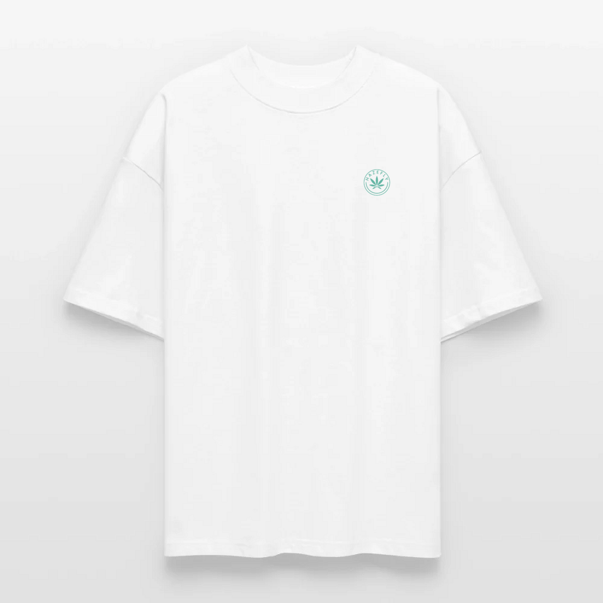 GELATO Oversized T-Shirt Weiß, Vorderseite mit Hazefly-Logo