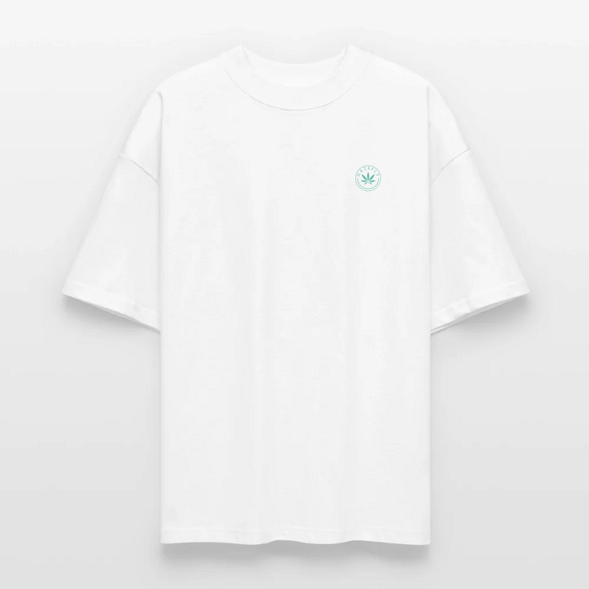 GELATO Oversized T-Shirt Weiß, Vorderseite mit Hazefly-Logo
