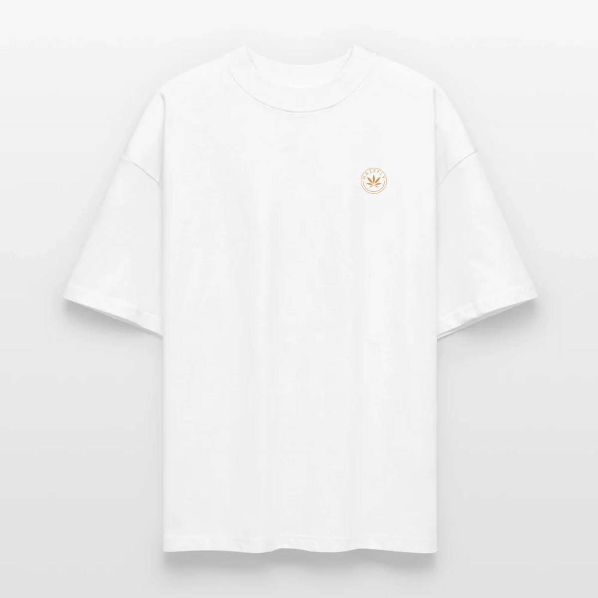 GIRL SCOUT COOKIES Oversized T-Shirt Weiß, Vorderseite mit Hazefly-Logo