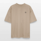 GREEN CULT Oversized T-Shirt Steingrau, Vorderseite mit Hazefly-Logo