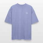 GROW COLLECTIVE Oversized T-Shirt Violett, Vorderseite mit Hazefly-Logo