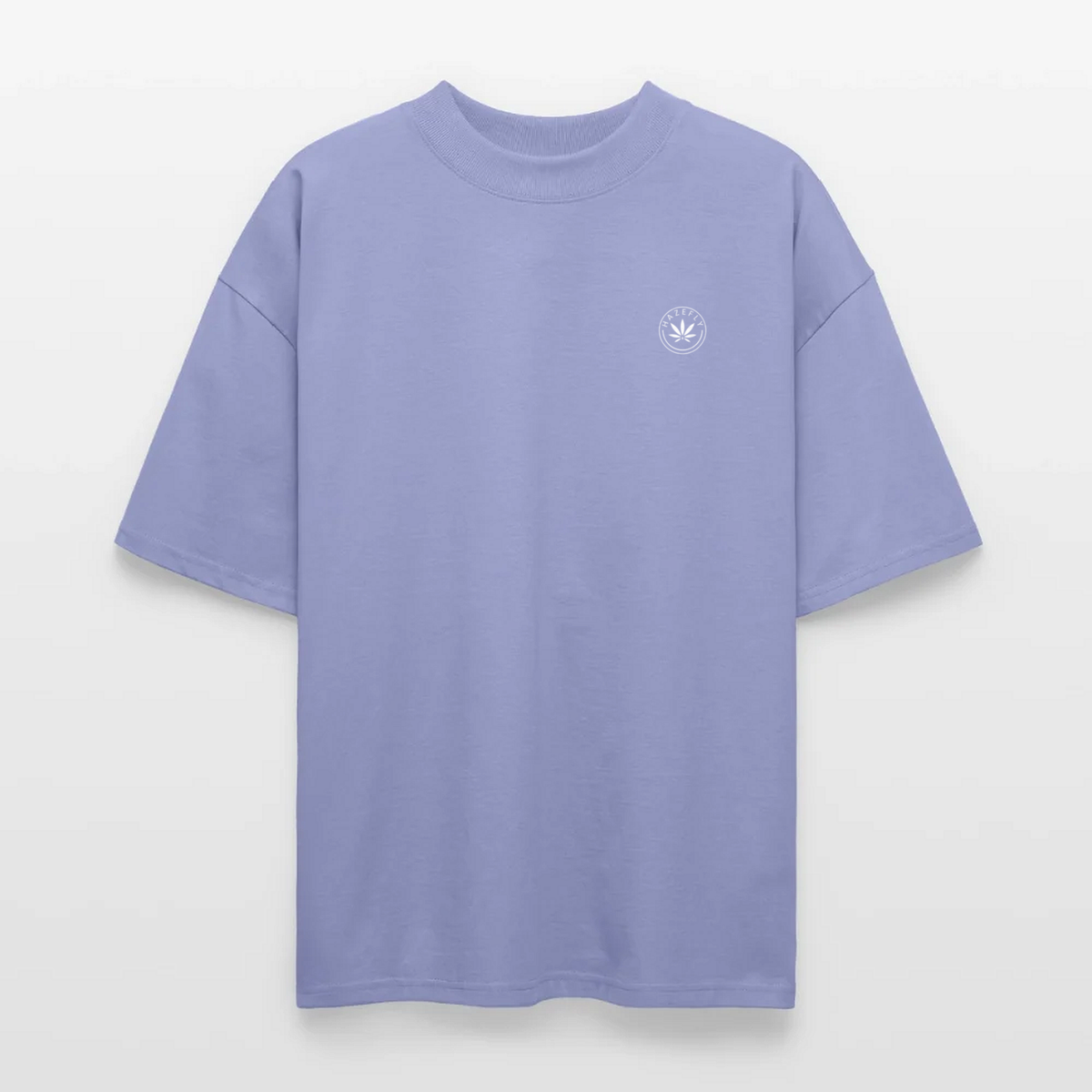 GROW COLLECTIVE Oversized T-Shirt Violett, Vorderseite mit Hazefly-Logo