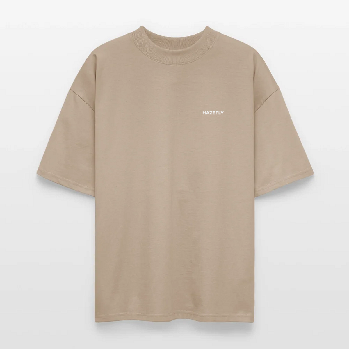 HF SIGNATURE Oversized T-Shirt Steingrau, Vorderseite mit Hazefly Signature