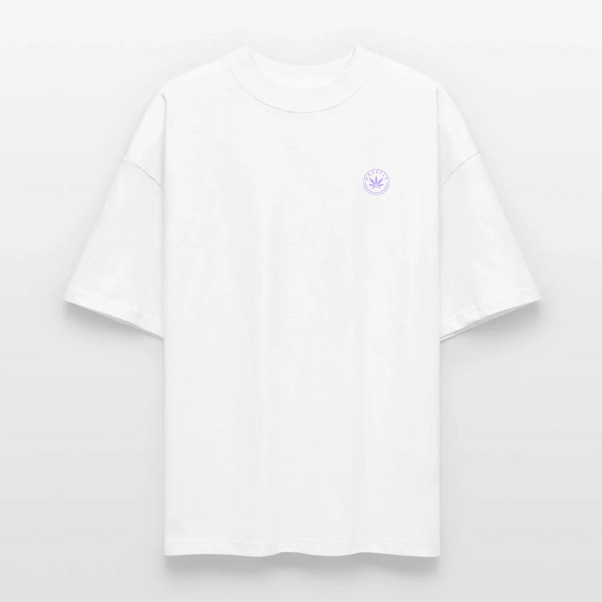 LA CATRINA KUSH Oversized T-Shirt Weiß, Vorderseite mit Hazefly-Logo