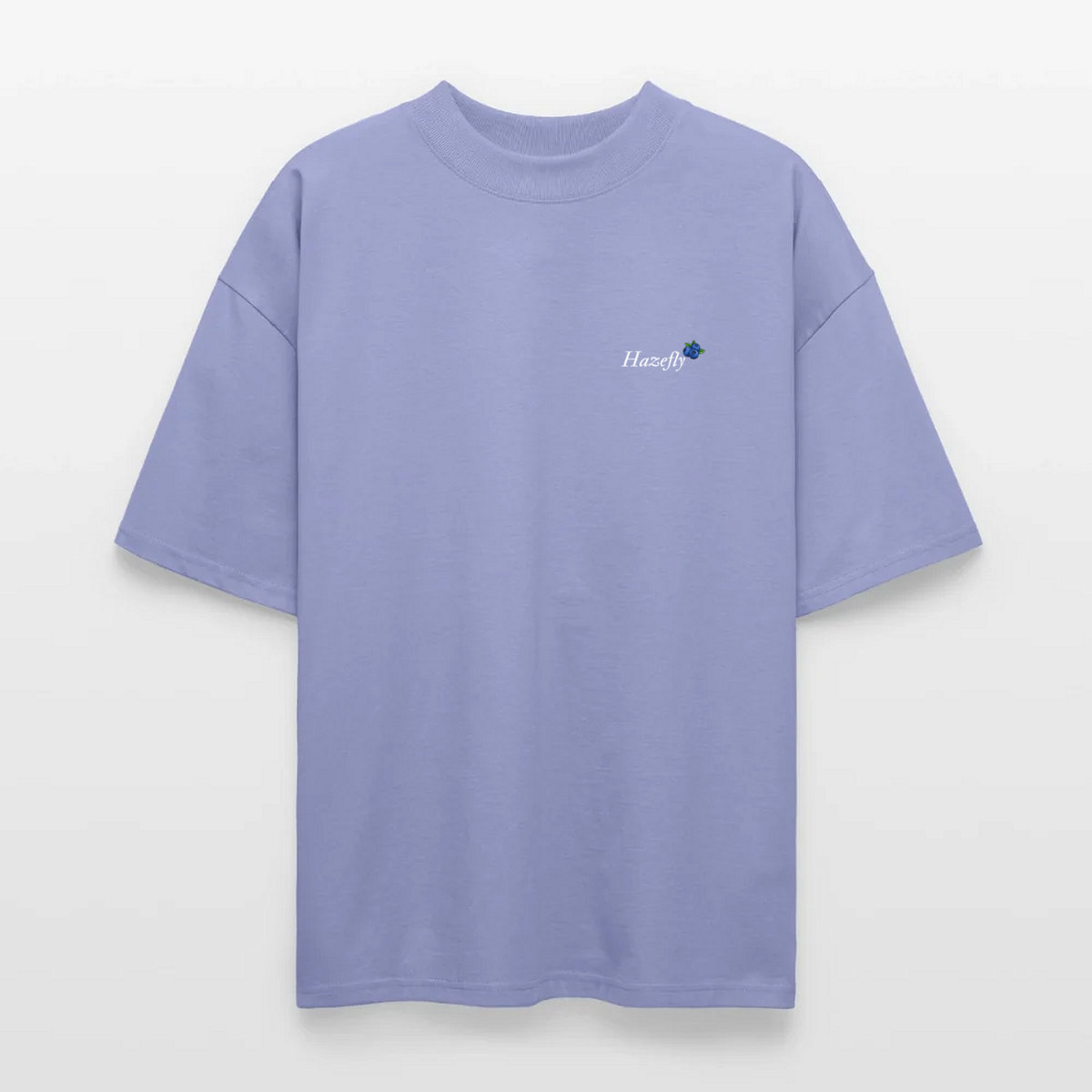 TRUE BERRY Oversized T-Shirt Violett, Vorderseite mit TRUE-Logo
