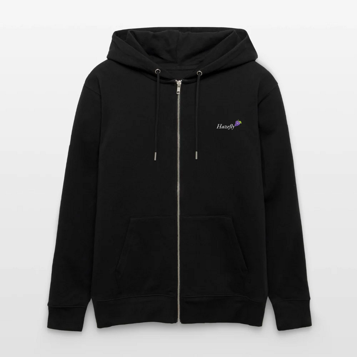 TRUE GRAPE Kapuzenjacke Schwarz, Vorderseite mit TRUE-Logo