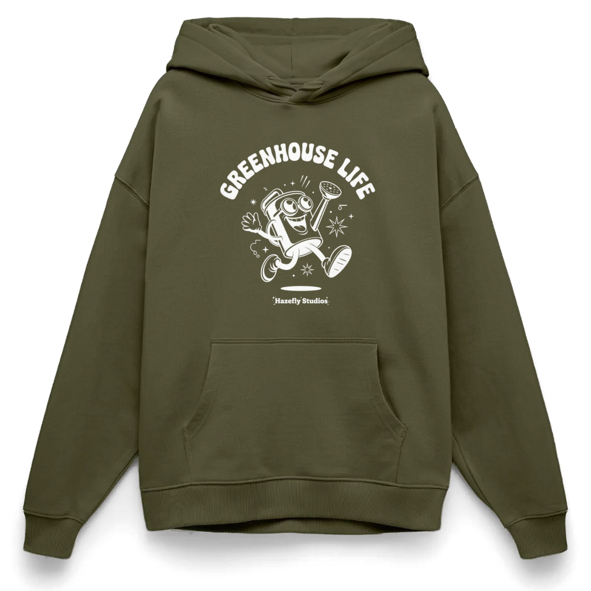 GREENHOUSE LIFE Oversized Unisex Bio-Hoodie - Khaki