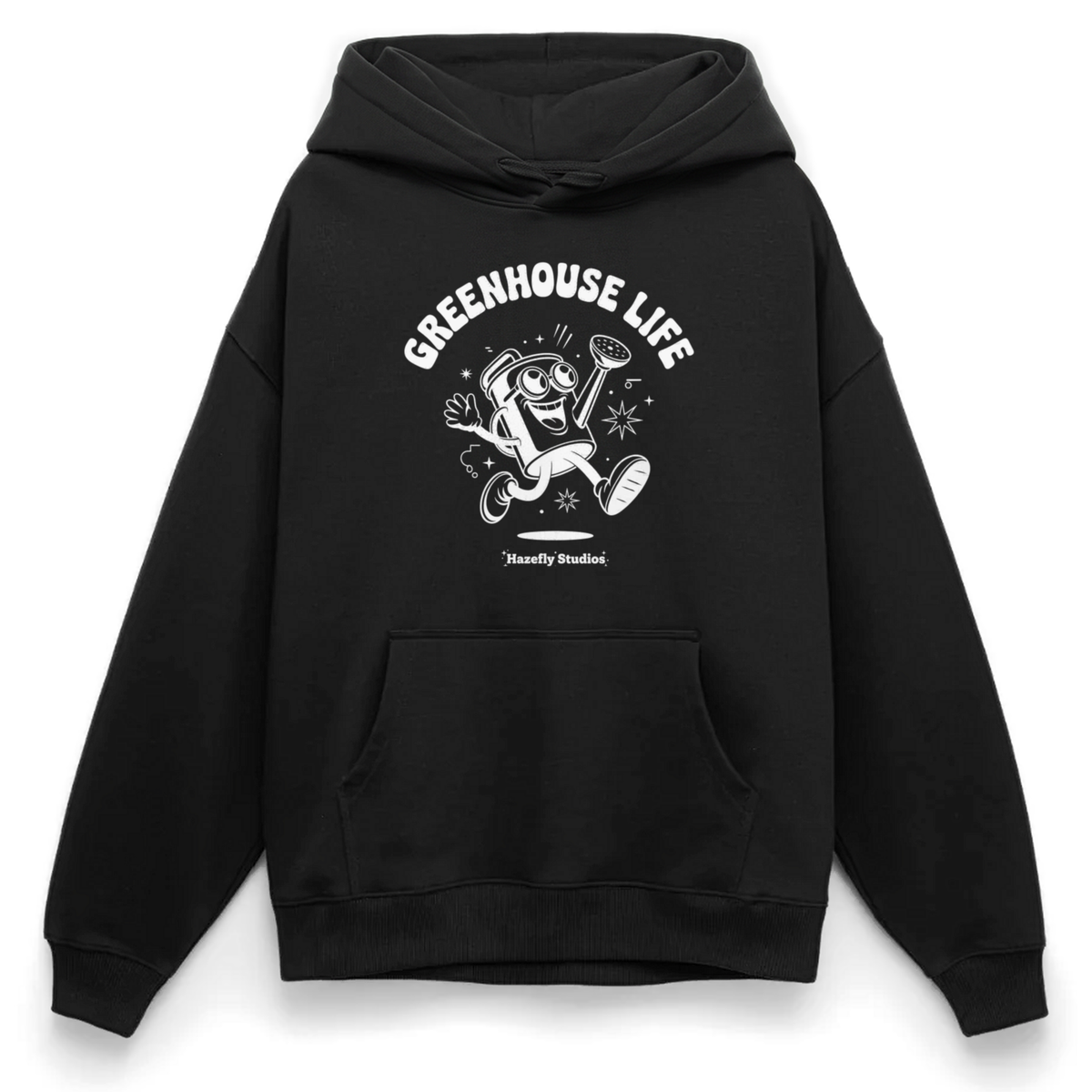 GREENHOUSE LIFE Oversized Unisex Bio-Hoodie - Schwarz