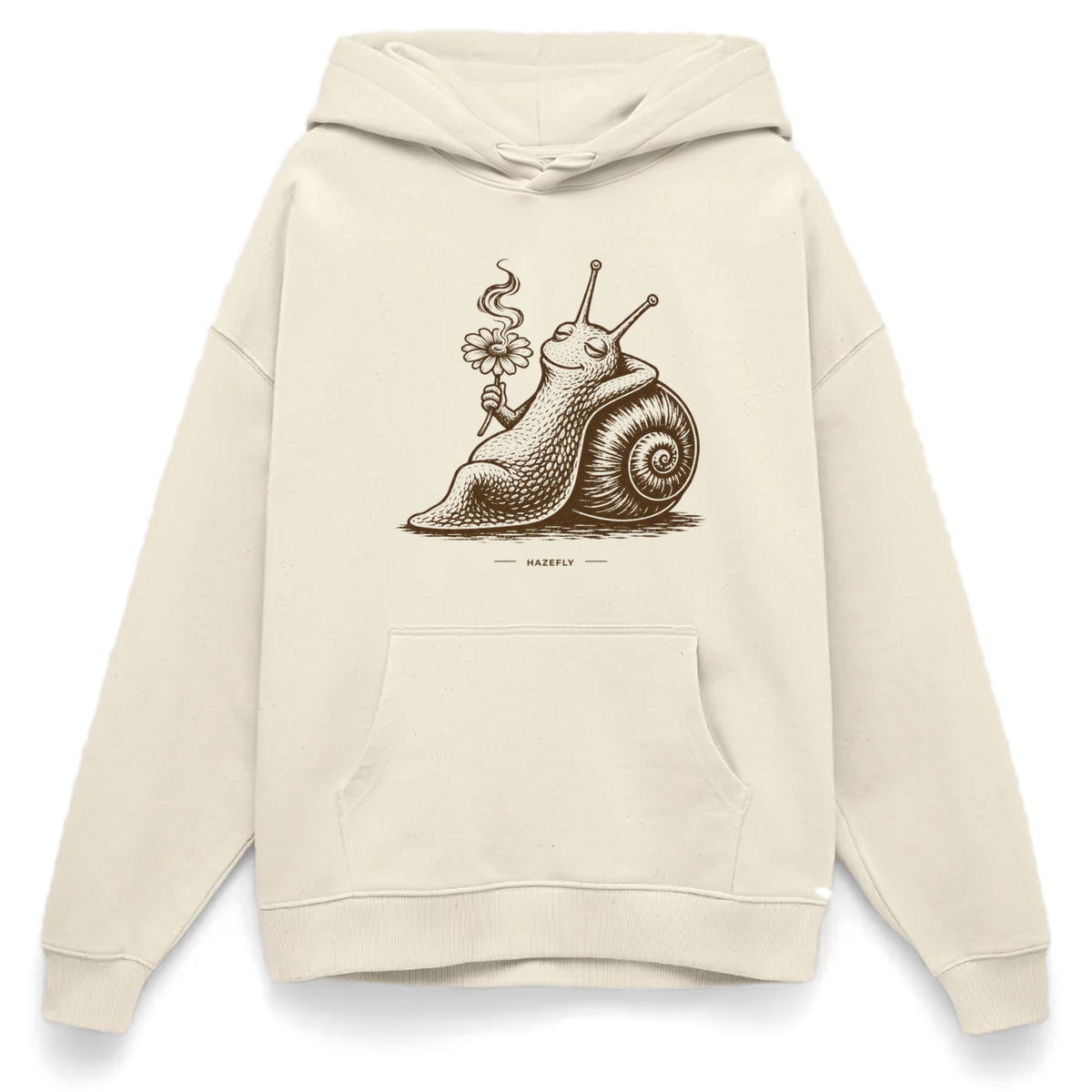 SLOW BURN Oversized Unisex Bio-Hoodie - Natur