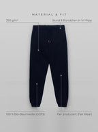 Material & Fit: Jogger, 350 g/m², 100 % Bio-Baumwolle (GOTS), Fair Wear, Bund & Bündchen in 1x1-Ripp