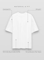 Material & Fit: Oversized Tee, 200 g/m², 100 % Bio-Baumwolle (GOTS), Fair Wear, Oversized Fit