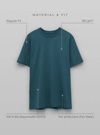 Material & Fit: Regular Tee, 180 g/m², 100 % Bio-Baumwolle (GOTS), Fair Wear, Regular Fit